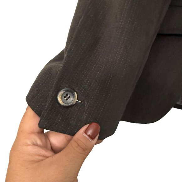 Ted Baker Dark Brown Pinstriped Velvet 2 Button Sport Coat Blazer Mens Sz Large - Picture 5 of 8